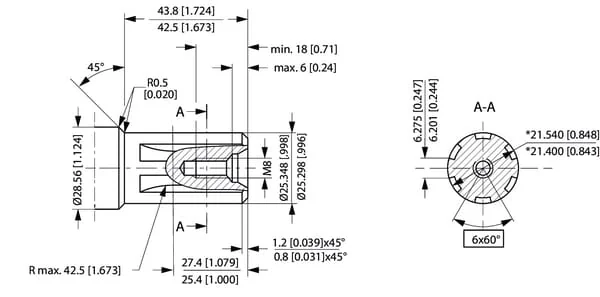 White - OMPX10011186740 - Orbitmotor Welle 1" Z6 A2