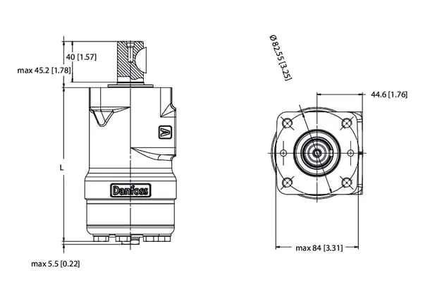 White - OMPX20011186046 - Orbitmotor, Welle Diameter 1", Flansch C