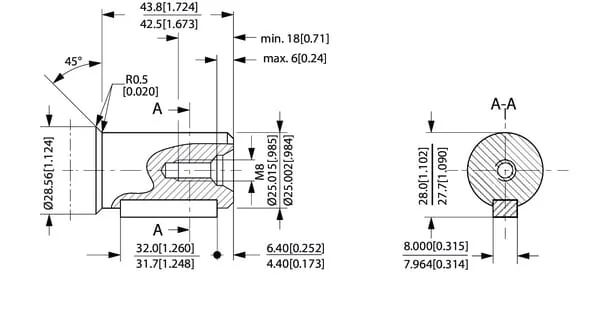 White - OMPX25011185758 - Orbitmotor Welle Diameter 25 A2
