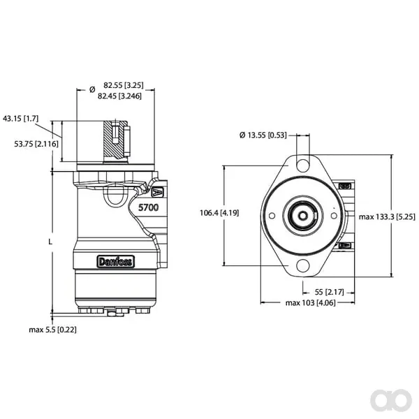White - OMPX8011186723 - Orbitmotor Welle Durchmesser 25 Bla