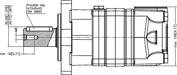 White - OMS100151F0501 - Orbit-Motor, Welle Diameter 32, Standard