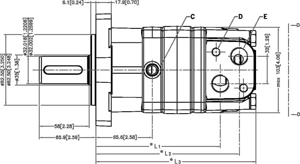 White - OMS100151F0501 - Orbit-Motor, Welle Diameter 32, Standard