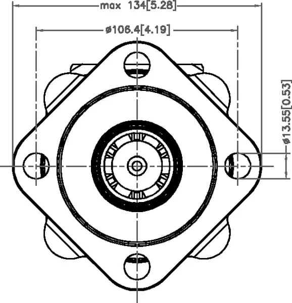 White - OMS125151F0562 - Orbitmotor, Welle 1 3/8" Z6
