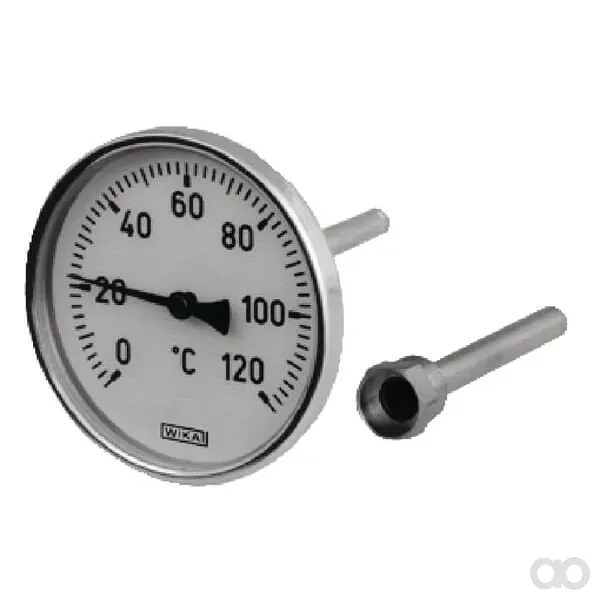 WIKA - 800120A4501B - Thermometer D80 0-120°C Dahinter