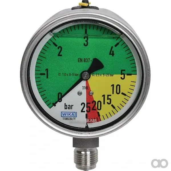 WIKA - MA100052512 - Manometer Diameter 100 mm 0-5/25 1/2"