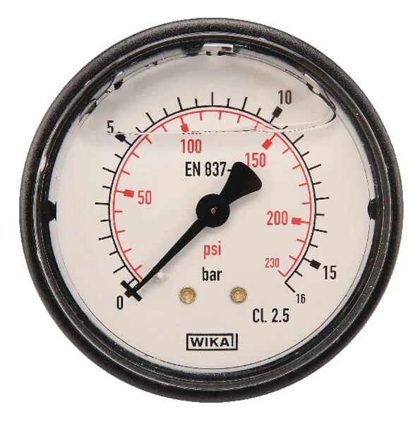 Wika - MA6316B04PLGF - Manometer Diameter 63 0-16bar 1/4" hinten