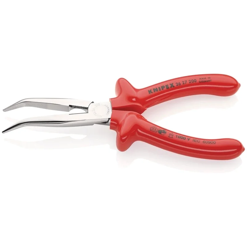 Knipex - 2627200 - Flachrundzange mit Schneide