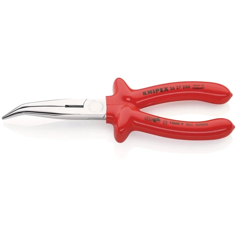 Knipex - 2627200 - Flachrundzange mit Schneide