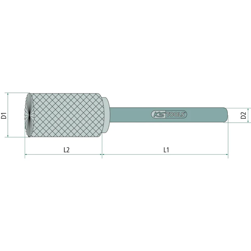 KS Tools - 5153222 - HM Zylinderfräser Form A ohne Verzahnung