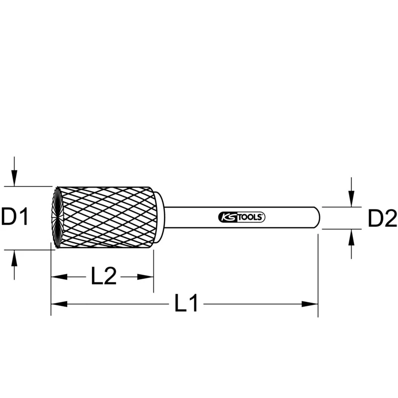 KS Tools - 5153293 - Zylinderfrässtift mit Stirnverzahnung