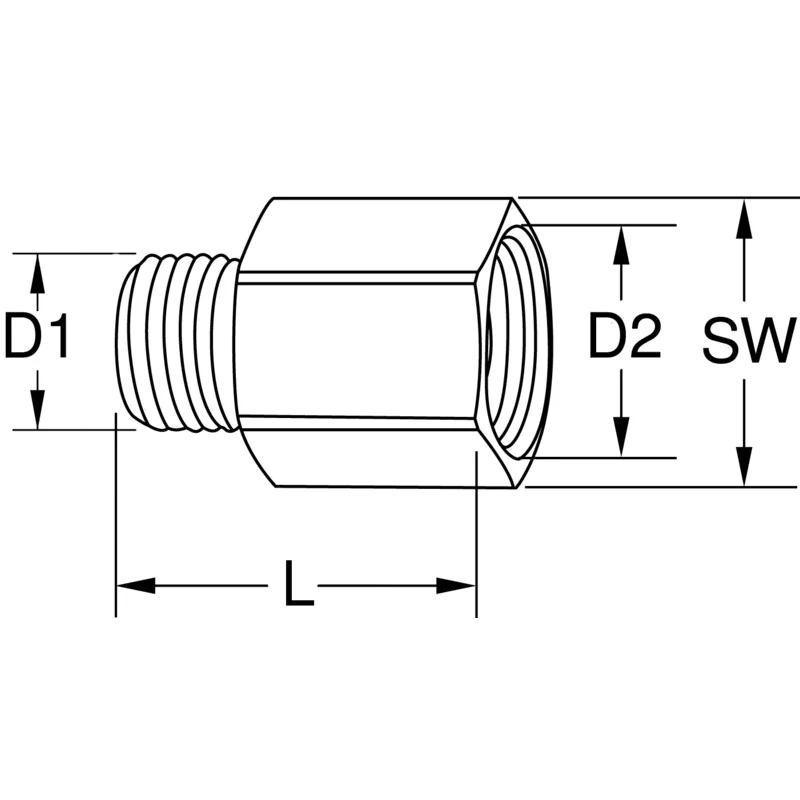 KS Tools - 5153385 - Messing-Reduziernippel, 24x17mm