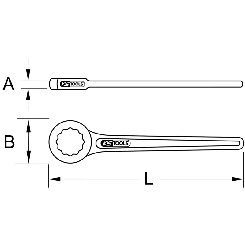 KS Tools - 9637560 - KS Tools BRONZE+ Einringschlüssel gerade 58 mm
