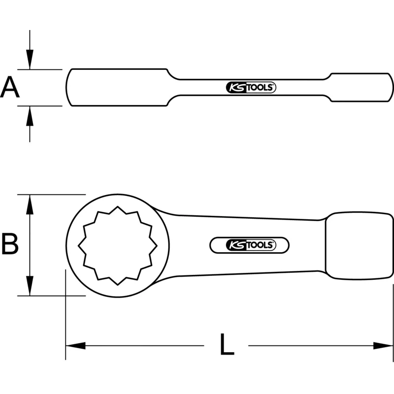 KS Tools - 9637787 - BRONZE+ Ringschlagsc hlüssel 200 mm