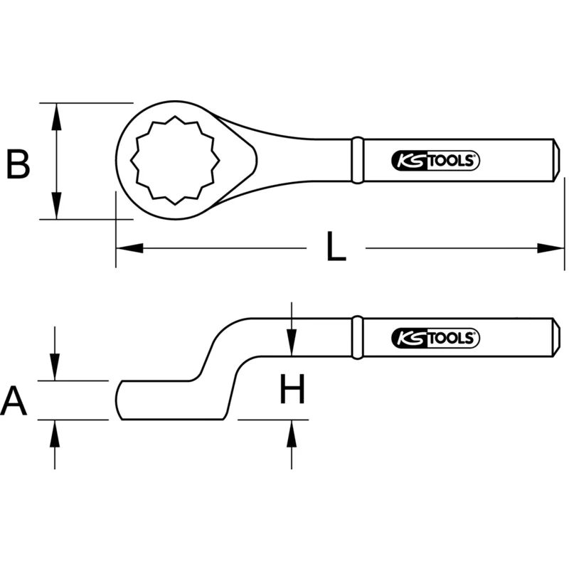 KS Tools - 9637846 - BRONZE+ Ringschlaghammer gekröpft 75 mm