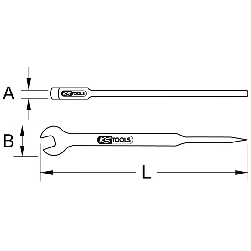 KS Tools - 9638100 - BRONZE+ Installations-Gabelschlüssel mit Dorn 36 mm