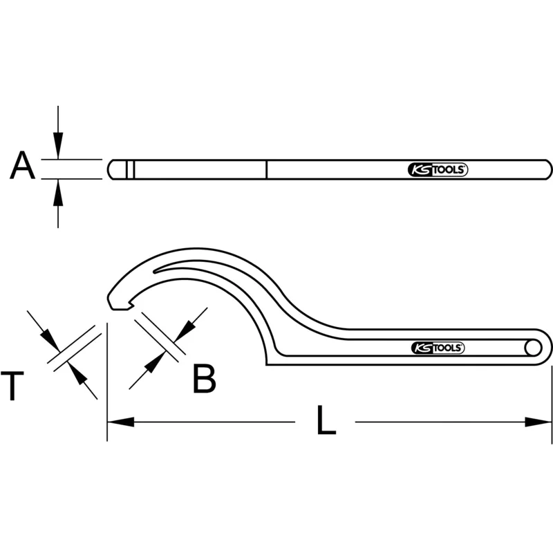 KS Tools - 9638216 - BRONZE+ Hakenschlüssel Durchmesser 45-50 mm