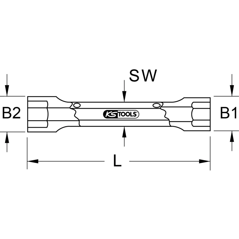 KS Tools - 9638406 - BRONZE+ Sechskant-Steckschlüssel doppelseitig 36x41 mm