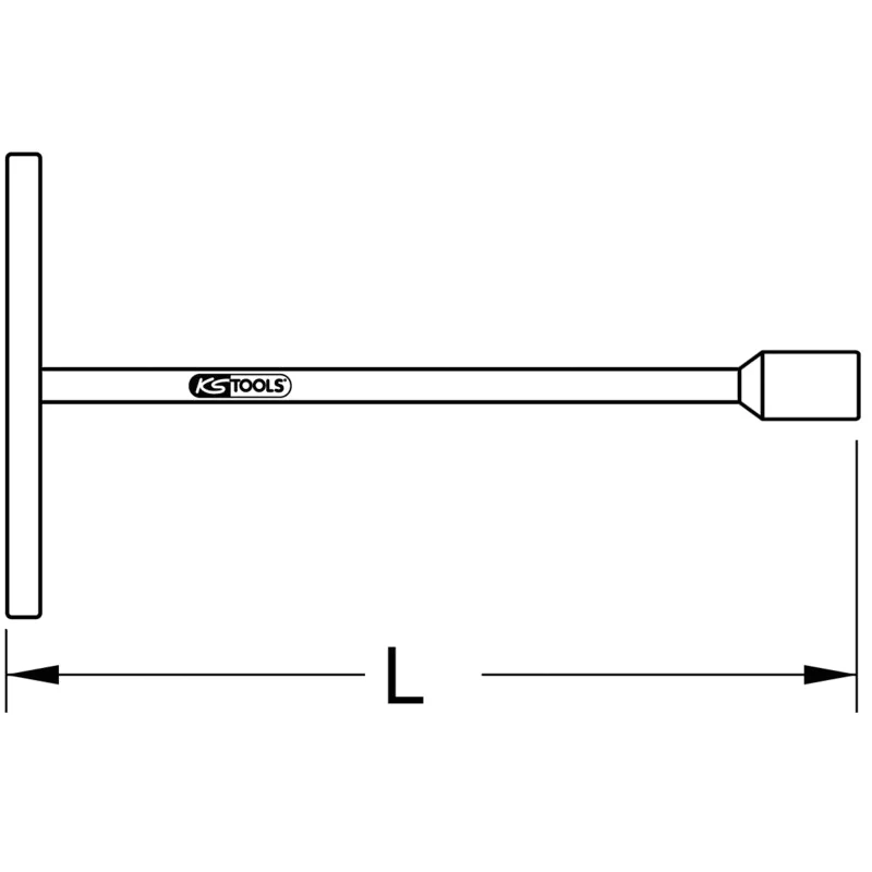 KS Tools - 9638419 - BRONZE+ Sechskant-Steckschlüssel mit festem Quergriff 14 mm