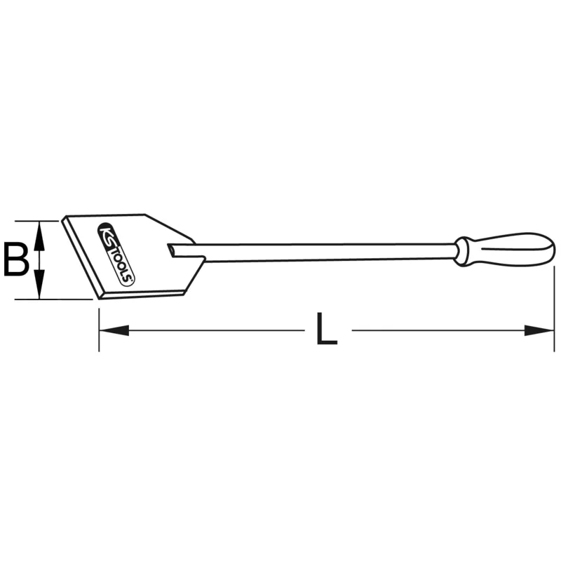 KS Tools - 9639534 - BRONZE+ Schaber mit Stiel 480 mm