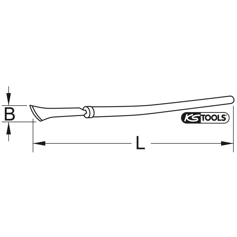 KS Tools - 9639546 - BRONZE+ Rostschaber mit Stiel 800 mm