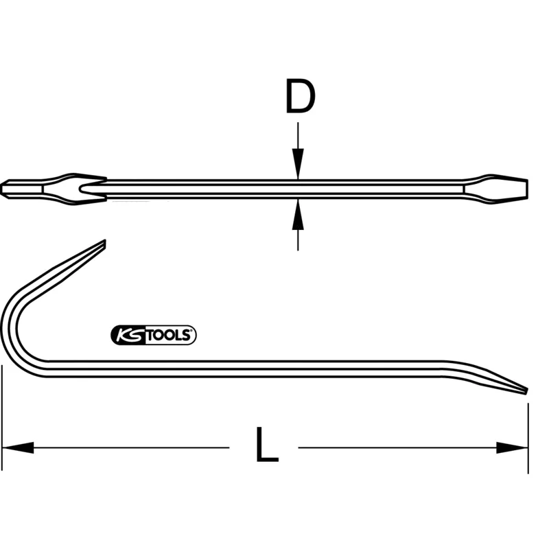 KS Tools - 9639708 - BRONZE+ Kuhfuß 750 mm