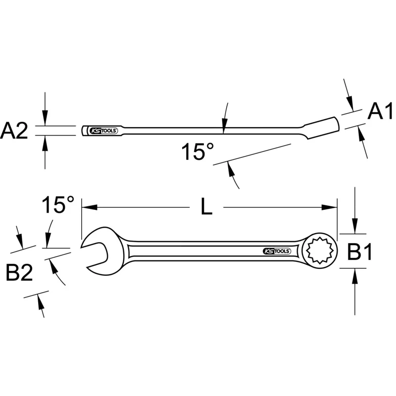KS Tools - 9640110 - EDELSTAHL Kombinationsschlüssel, 10mm