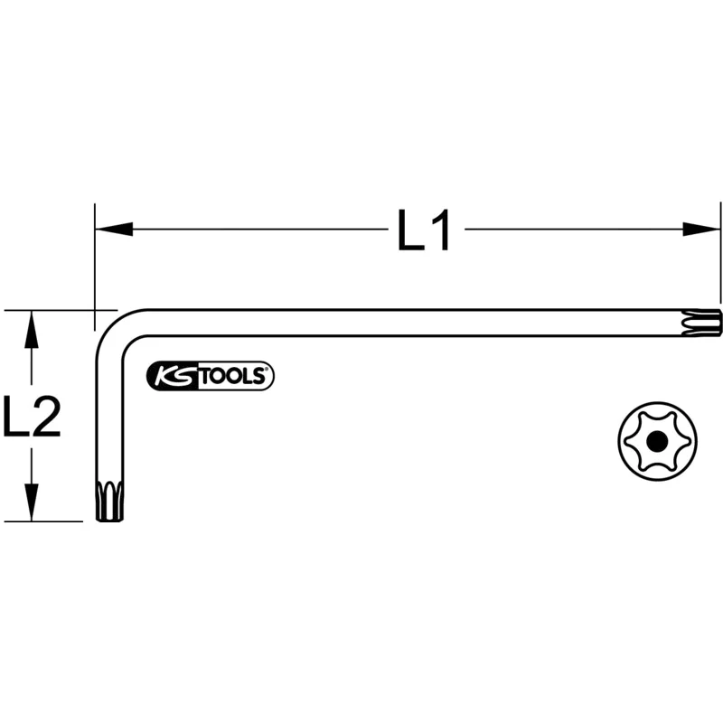 KS Tools - 9640604 - EDELSTAHL Tamperproof Stiftschlüssel TX, TB25