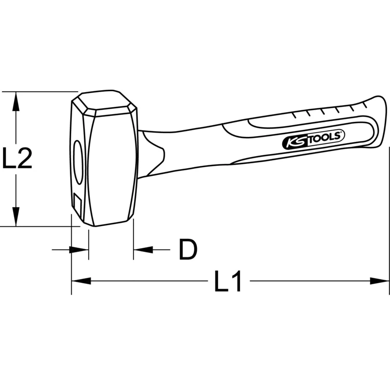 KS Tools - 9642005 - Fäustel, Fiberglasstiel