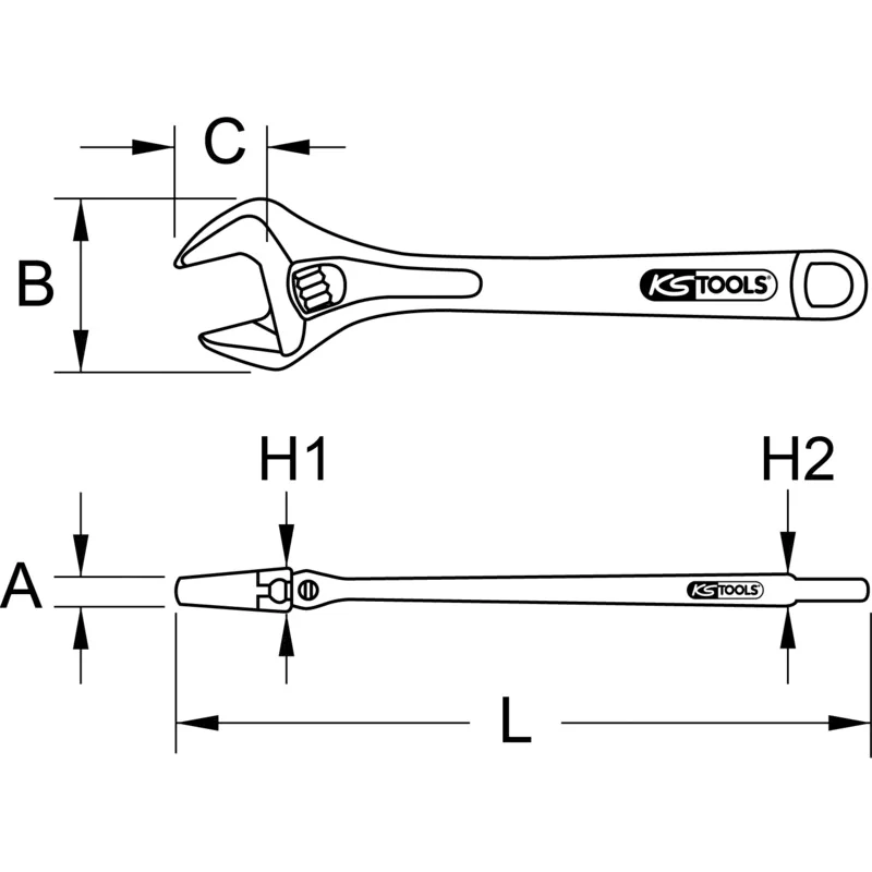 KS Tools - 9650008 - Titanium Rollgabelschlüssel, 28mm