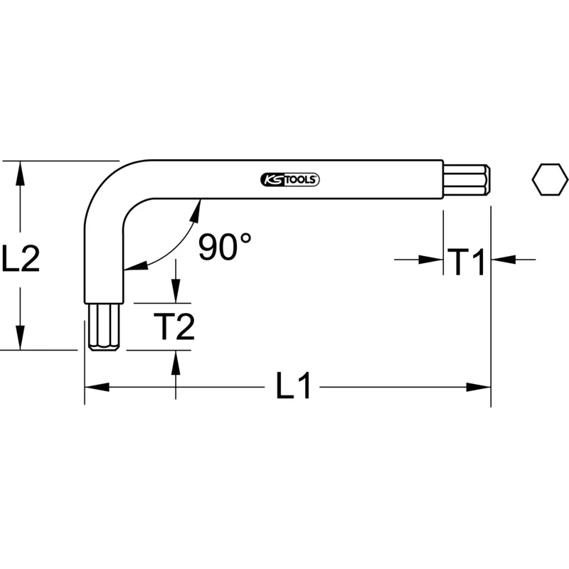 KS Tools - 9650408 - Titan-Innensechskantschlüssel, 8mm