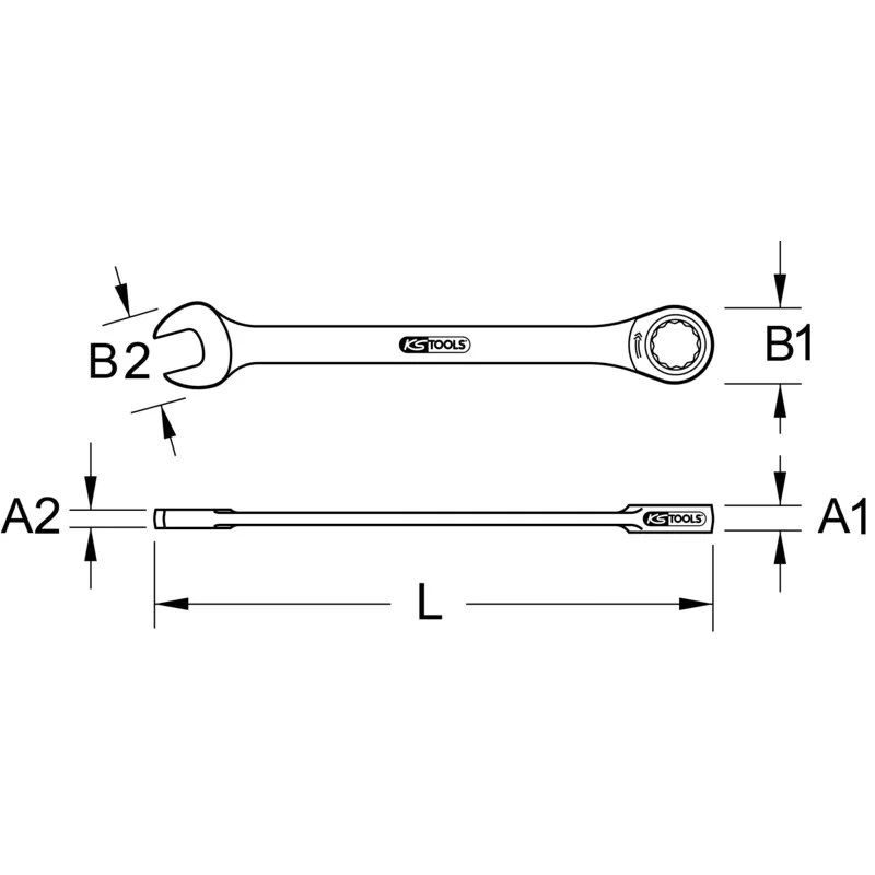 KS Tools - 9651011 - TITANplus Ratschen-Ringschlüssel, 11mm