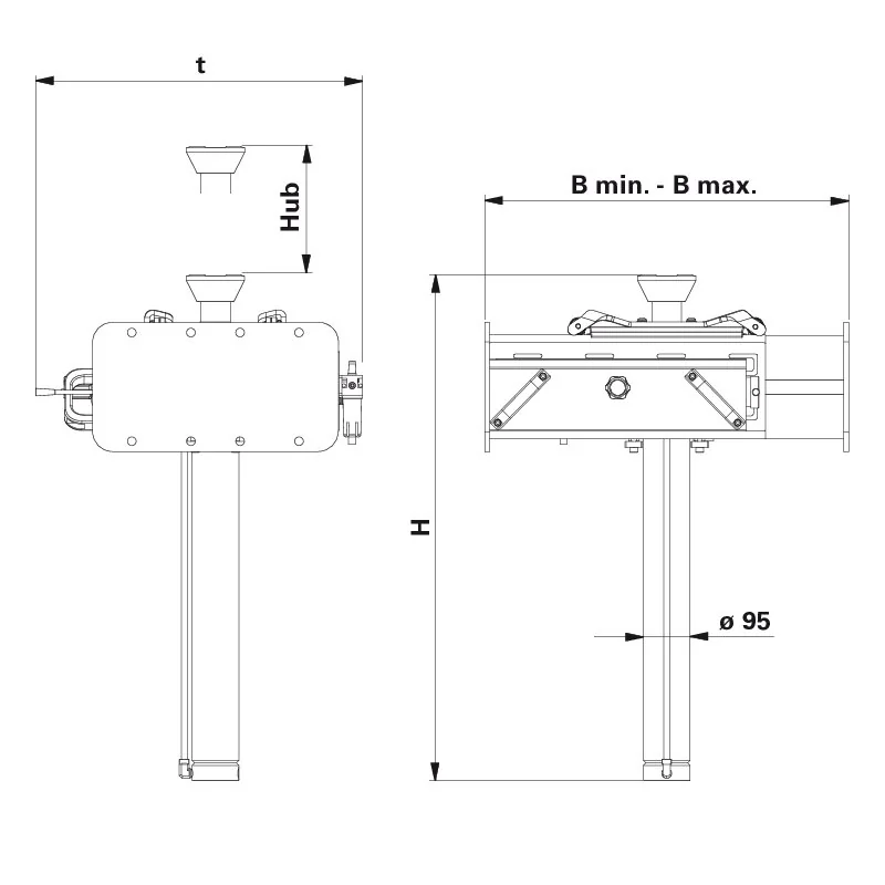 AC Hydraulic - 100-1 - Lufthydraulischer Grubenheber