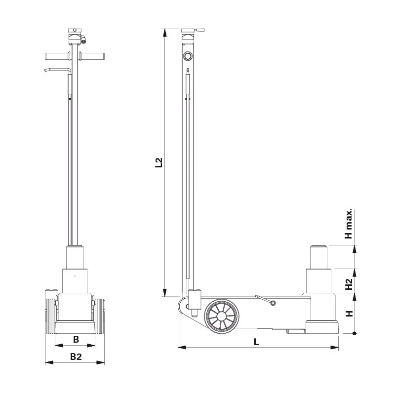AC Hydraulic - 25-2 - Lufthydraulischer Wagenheber