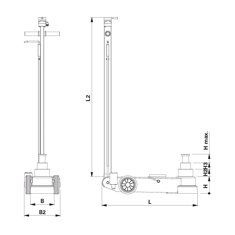 AC Hydraulic - 50-3 - Lufthydraulischer Wagenheber