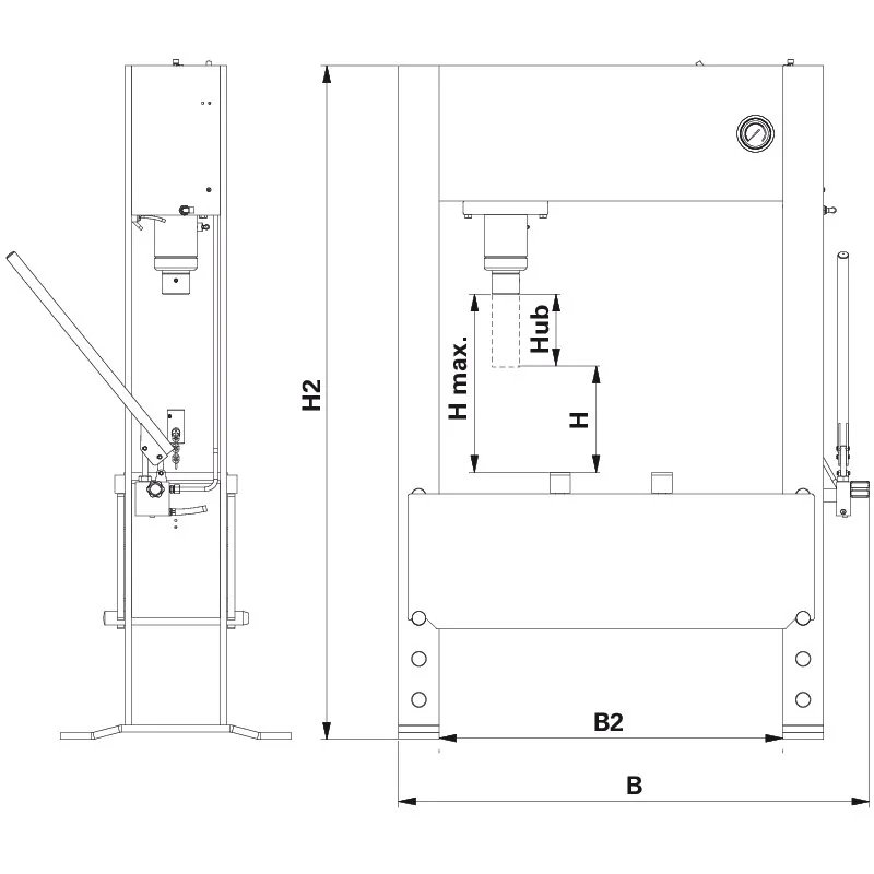 AC Hydraulic - P40H - Handhydraulische Presse
