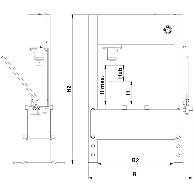 AC Hydraulic - PJ20H - Handhydraulische Presse