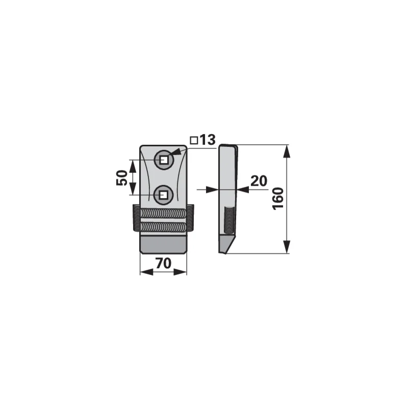 Agricarb - BDS7050-R - Scharspitze