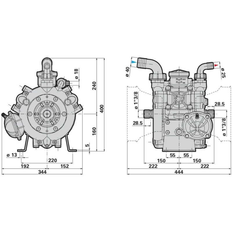 Annovi Reverberi - AR 125 CC - Kolbenmembranpumpe