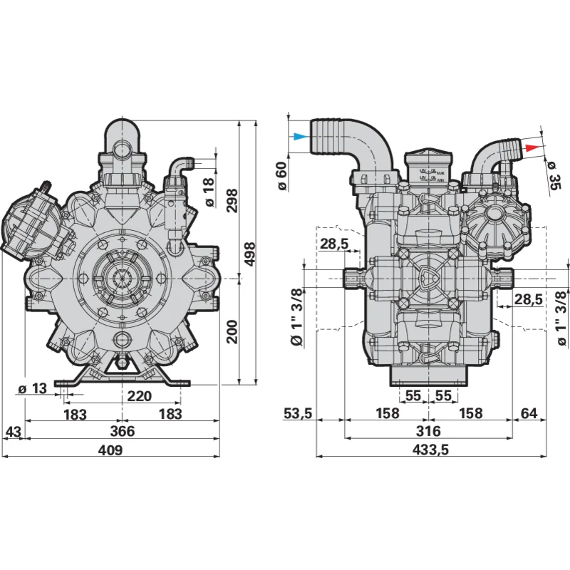 Annovi Reverberi - AR 280 BP/C - Kolbenmembranpumpe