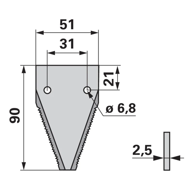BCS - 563.58716 - Mähmesserklinge (Pack of 25)