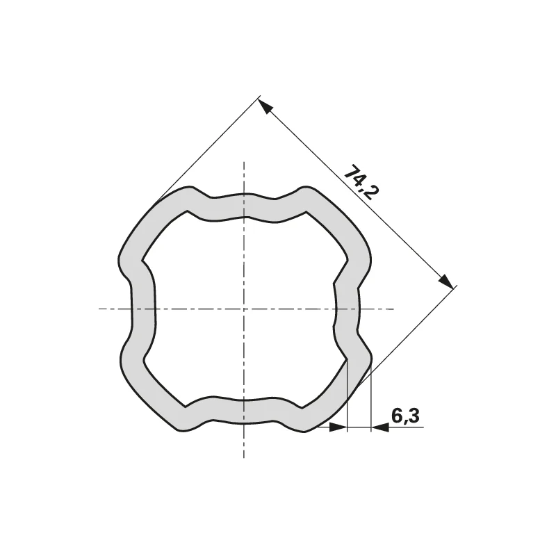Bondioli Pavesi - 5376A9007R - Profilrohr