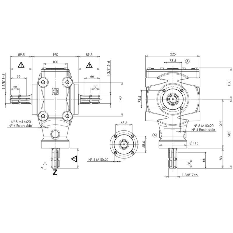Bondioli Pavesi - S2071310G111 - T-Getriebe