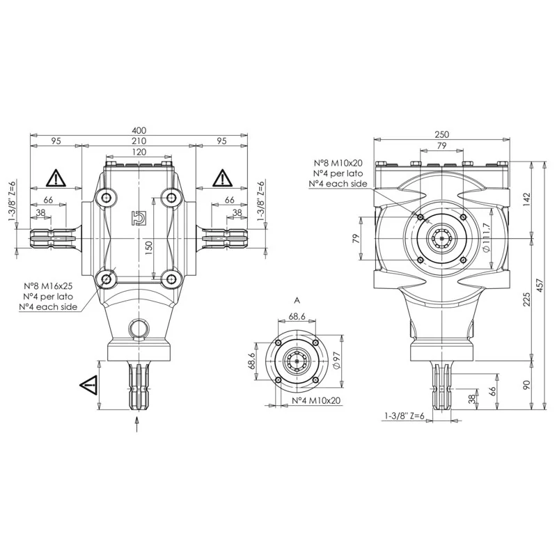 Bondioli Pavesi - S2081310G111 - T-Getriebe
