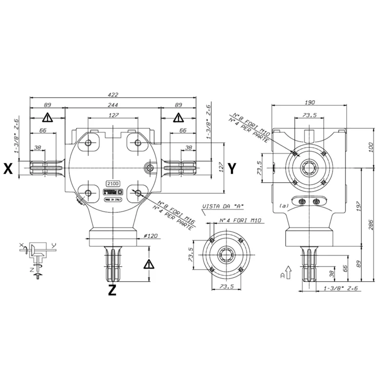 Bondioli Pavesi - S2100100G111 - T-Getriebe