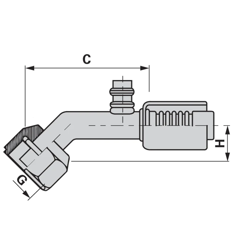 Burgaflex - 52718-08-08HPS - Dichtkegel KL ORL, FVHD, 45°, DN10, 3/4-16