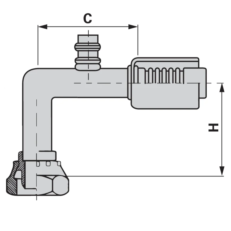 Burgaflex - 52719-10-12LPS - Dichtkegel KL KOM, FVND, 90°, DN16, 7/8-14