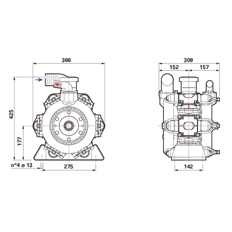 Comet - 6134000200 - Kolbenmembranpumpe