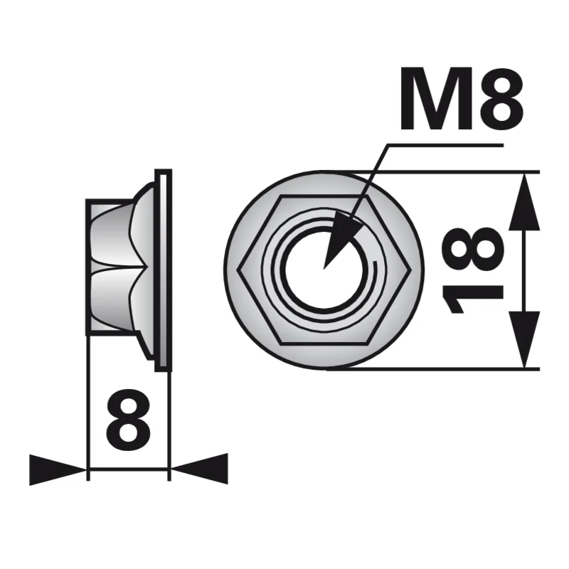 ESM - 538.0800 - Flanschmutter