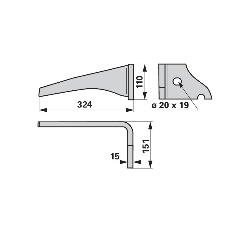 IQparts - KZ200001 - Kreiselgrubberzinke