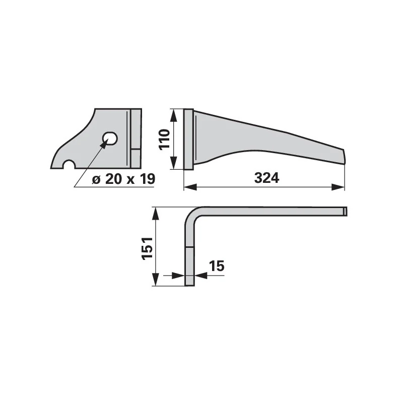IQparts - KZ200002 - Kreiselgrubberzinke